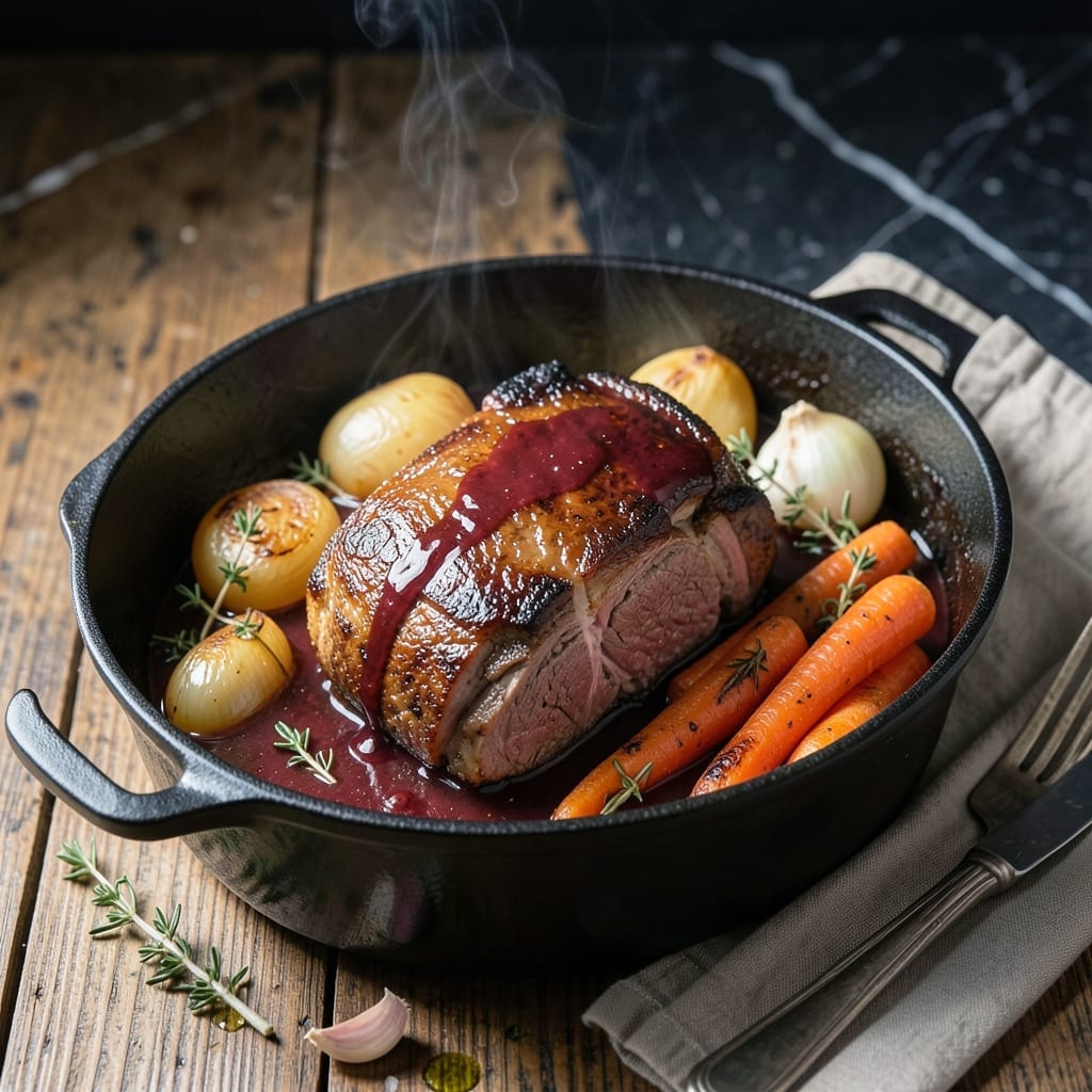 Jacques Pepin's Pot Roast Recipe: Wine-Infused Succulence With Root Vegetables