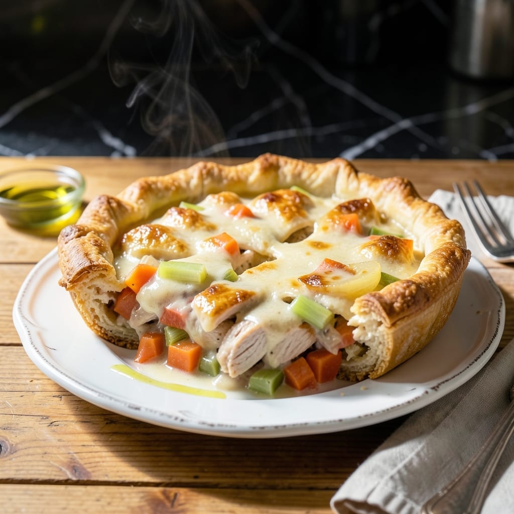 Healthier Chicken Pot Pie Recipe: Lighter Take on Classic Comfort Healthier Chicken Pot Pie Recipe: Lighter Take on Classic Comfort