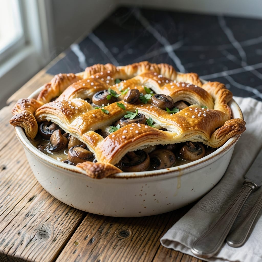 Vegan Mushroom Pot Pie Recipe: Golden Crust With Earthy Filling