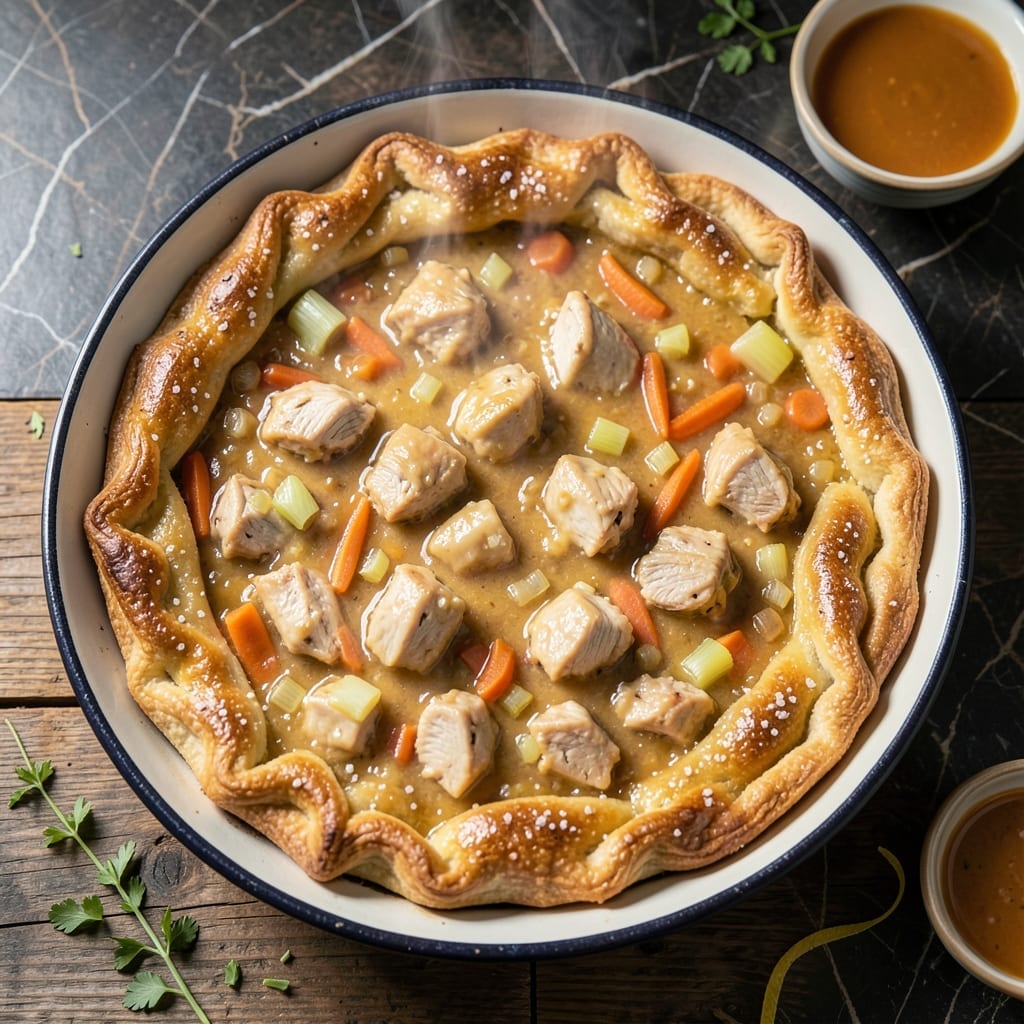 Chicken Pot Pie Recipe With Pizza Dough: Flaky Crust Meets Comforting Fill