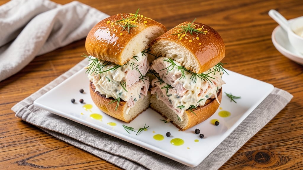 5-Star Chicken Salad Sandwich Recipe: Crispy Croutons and Zesty Mayo Magic