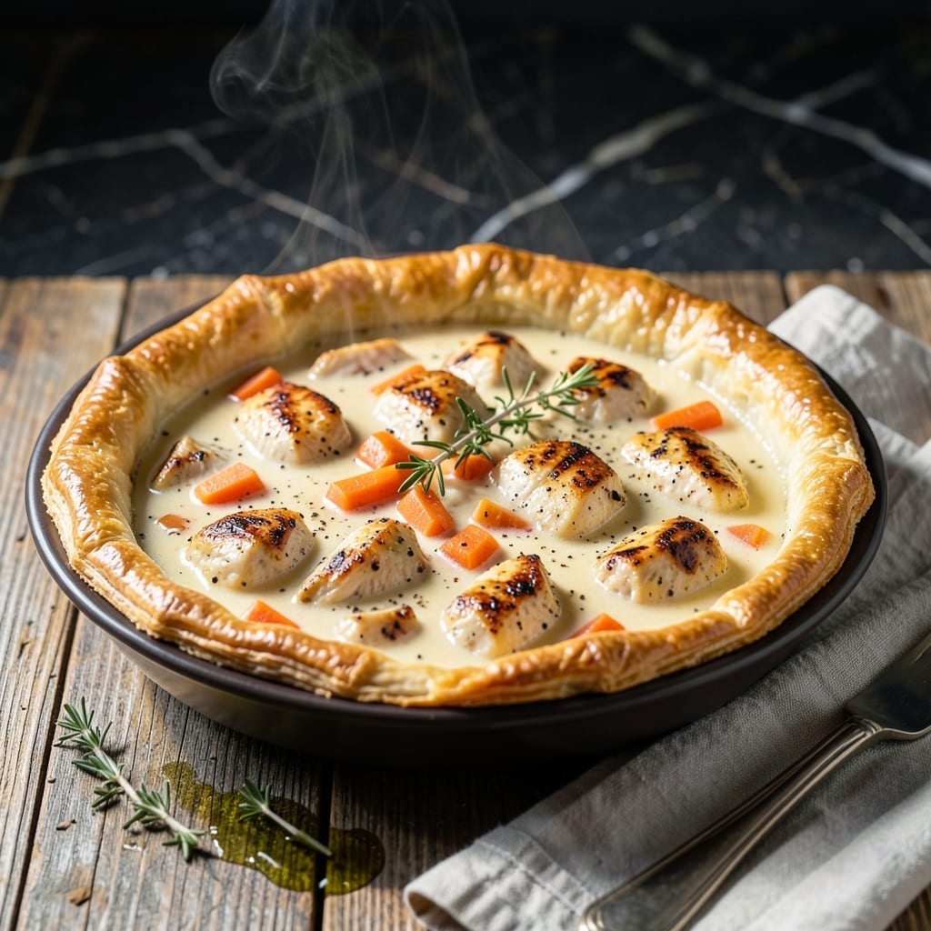 Daily Grill Chicken Pot Pie Recipe: Flaky Crust With Grilled Chicken Twist