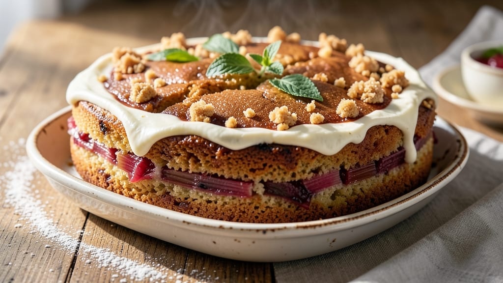 8x8 Rhubarb Cake Recipe: Tart and Moist Layers With Vanilla Bean Swirl 8x8 Rhubarb Cake Recipe: Tart and Moist Layers With Vanilla Bean Swirl