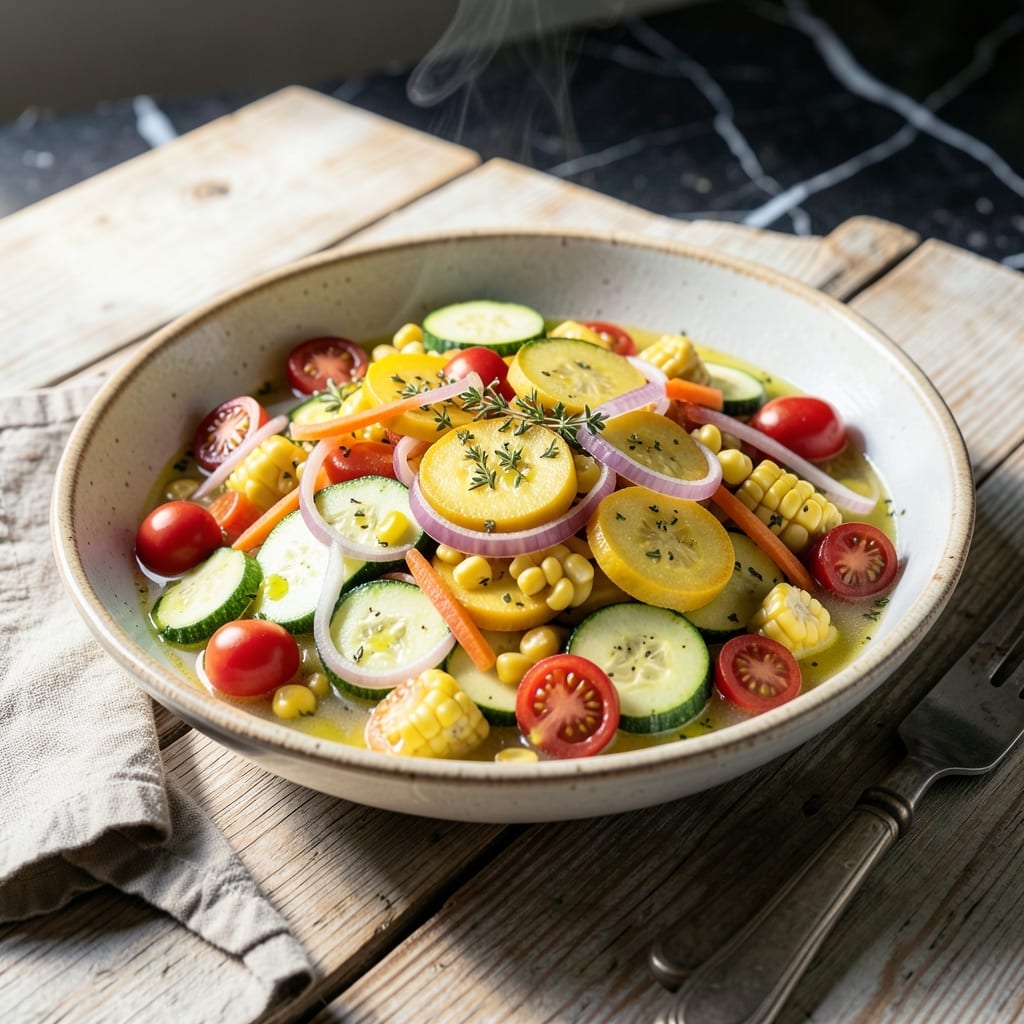 Summertime Simmer Pot Recipe: Fresh Vegetables in a Light Broth