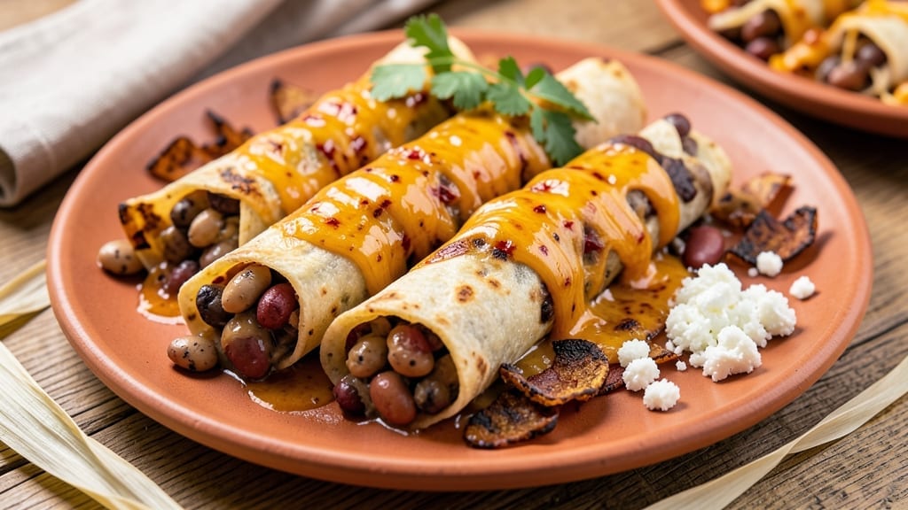 3 Bean Enchiladas Recipe: Smoky Chipotle Cheese Layered Magic