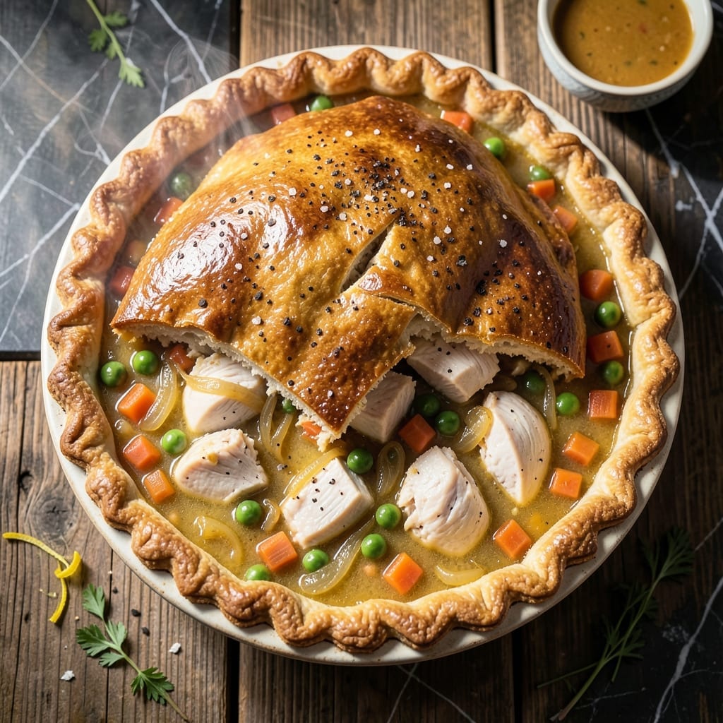Chicken Pot Pie Recipe Large Crowd: Flaky Crust With Hearty Herb Filling