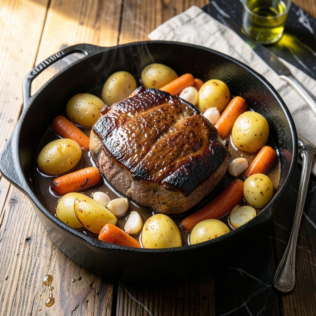 Oven Roasted Pot Roast With Vegetables Recipe: Fork-Tender Beef with Caramelized Veggies
