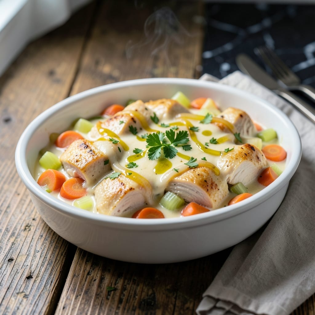 Atkins Crustless Chicken Pot Pie Recipe: Low-Carb Comfort in a Bowl