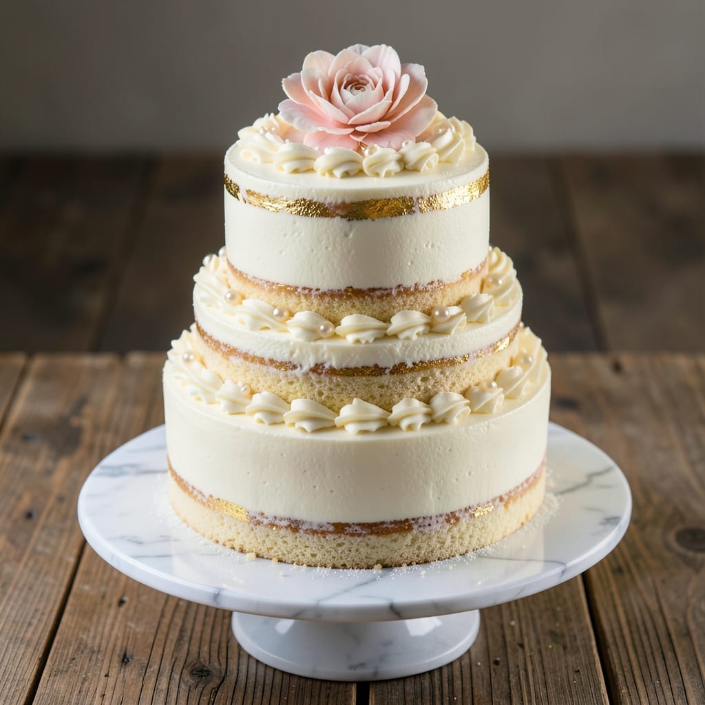 4 Tier Vanilla Cake Recipe: Stacked Layers of Cloud-Light Vanilla Bliss