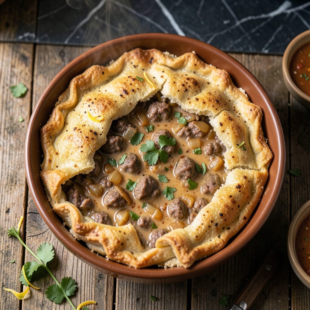 Tamale Pot Pie Recipe: Flaky Crust With Spiced Masa Filling Tamale Pot Pie Recipe: Flaky Crust With Spiced Masa Filling