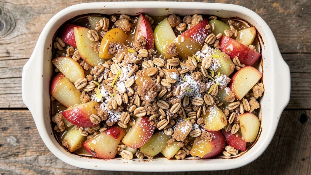 5 Star Apple Crisp Recipe With Oats: Warm Cinnamon Streusel Over Juicy Fruit