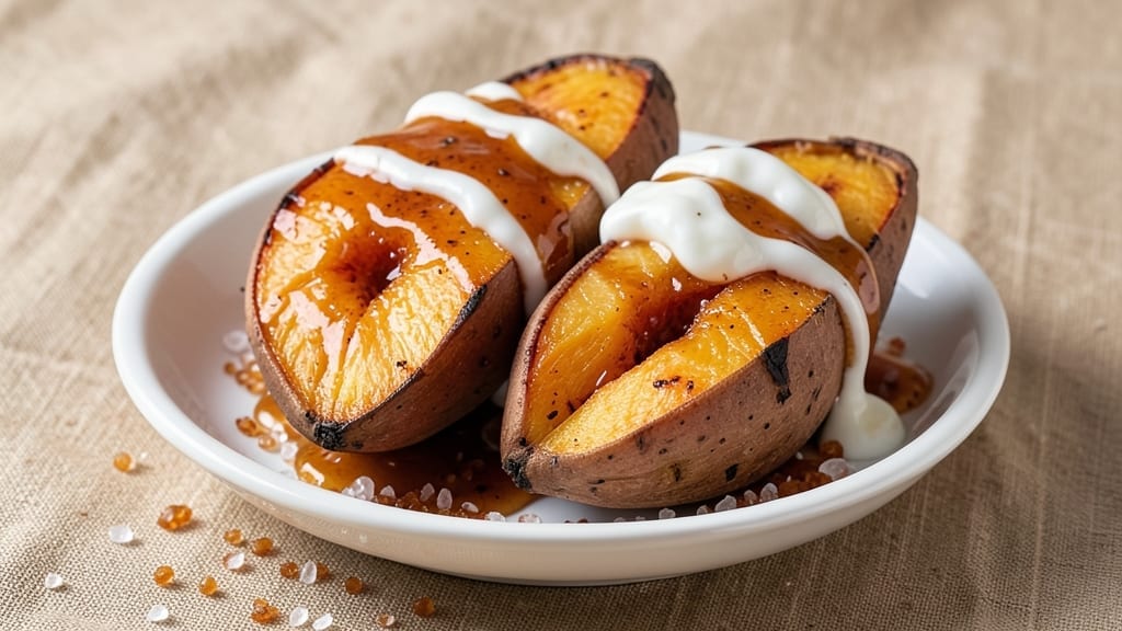 1 Sweet Potato Recipe: Caramelized-Cinnamon Roast with Spiced Whipped Topping 1 Sweet Potato Recipe: Caramelized-Cinnamon Roast with Spiced Whipped Topping