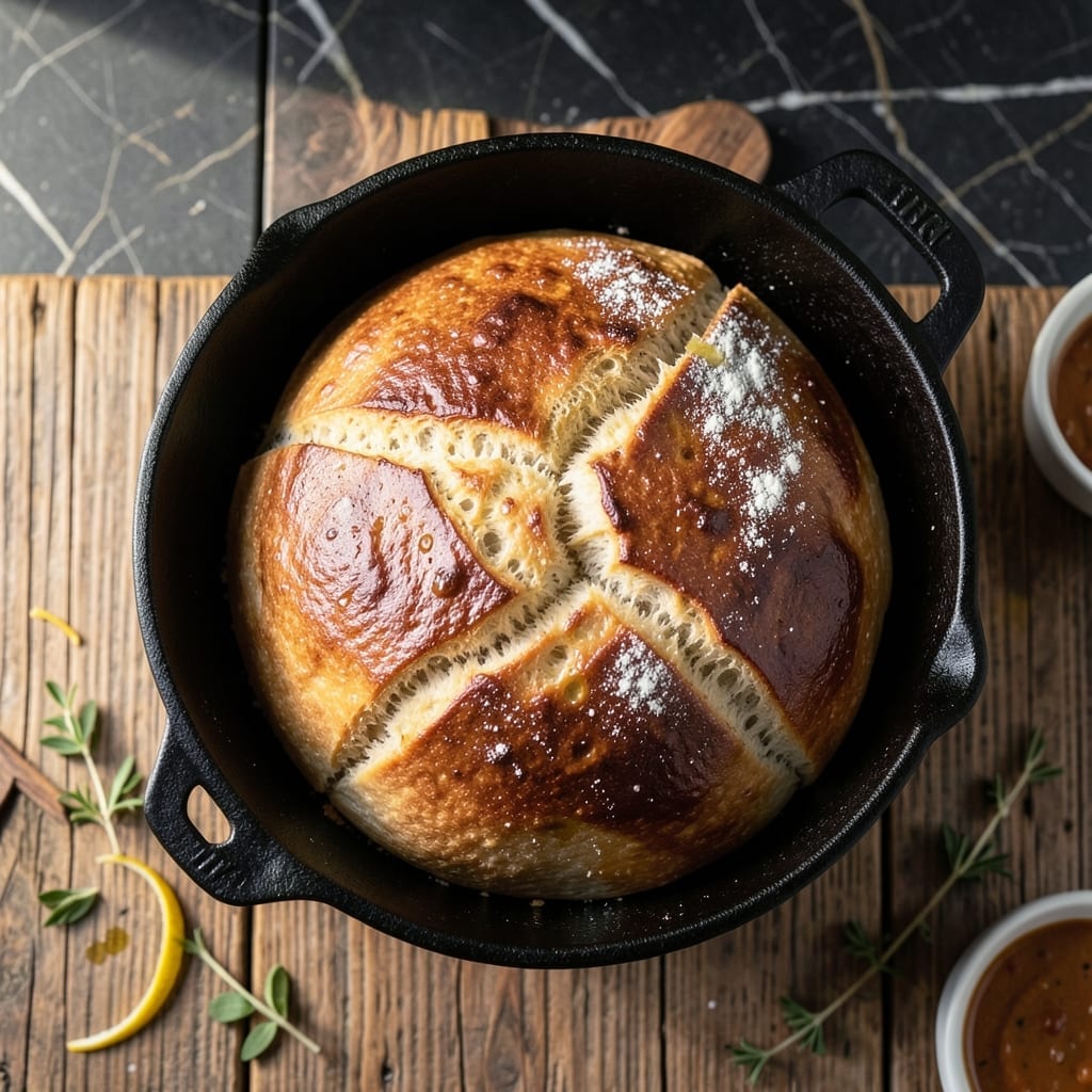 One Pot Bread Recipe: No-Knead Crusty Loaf in One Hour