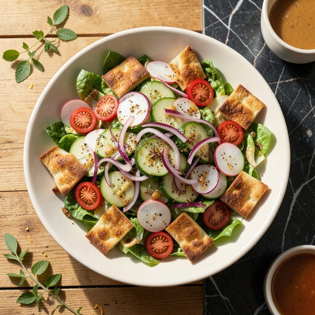 Insalata Fattoush Salad Recipe: Mediterranean Crunch in Every Bite