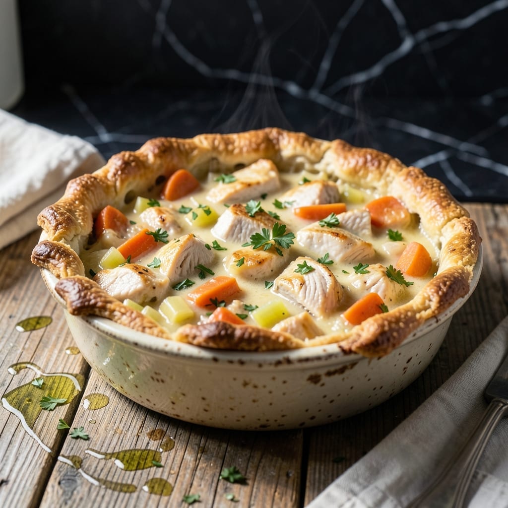 Cooks Country Chicken Pot Pie Recipe: Flaky Biscuit Topping Over Savory Herb Filling Cooks Country Chicken Pot Pie Recipe: Flaky Biscuit Topping Over Savory Herb Filling