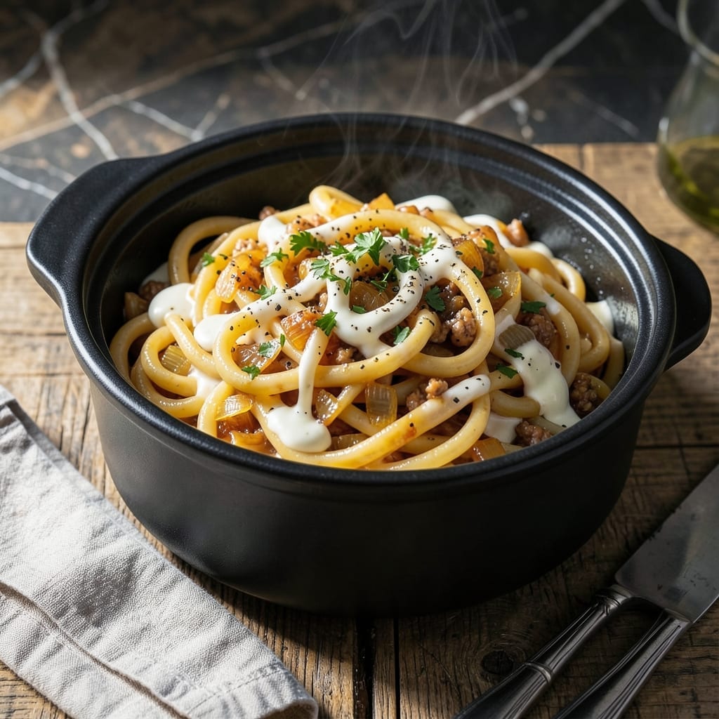 Egg Noodles in Crock Pot Recipe: Set-It-And-Forget-It Creamy Delight Egg Noodles in Crock Pot Recipe: Set-It-And-Forget-It Creamy Delight