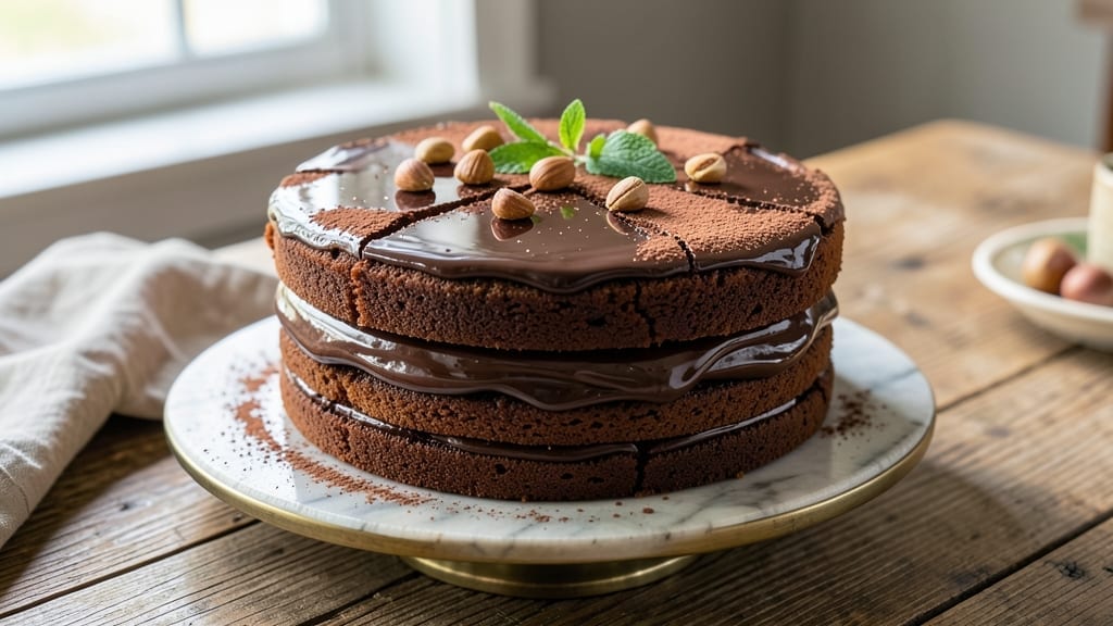 8-Inch Chocolate Cake Recipe: Fudgy Crust and Decadent Ganache Swirls