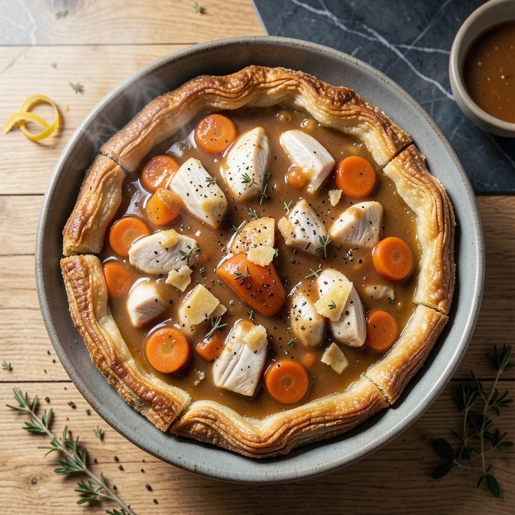 Southern Style Chicken Pot Pie Recipe: Flaky Crust Over Creamy Comfort