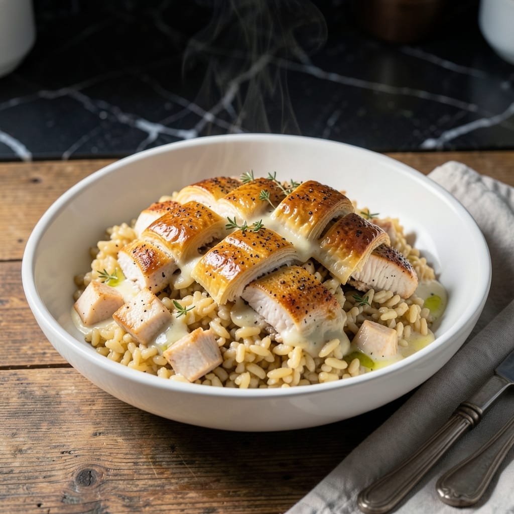 Cooking With Katie Cross Chicken Pot Pie Orzo Recipe: One-Pot Comfort with Herbed Filling