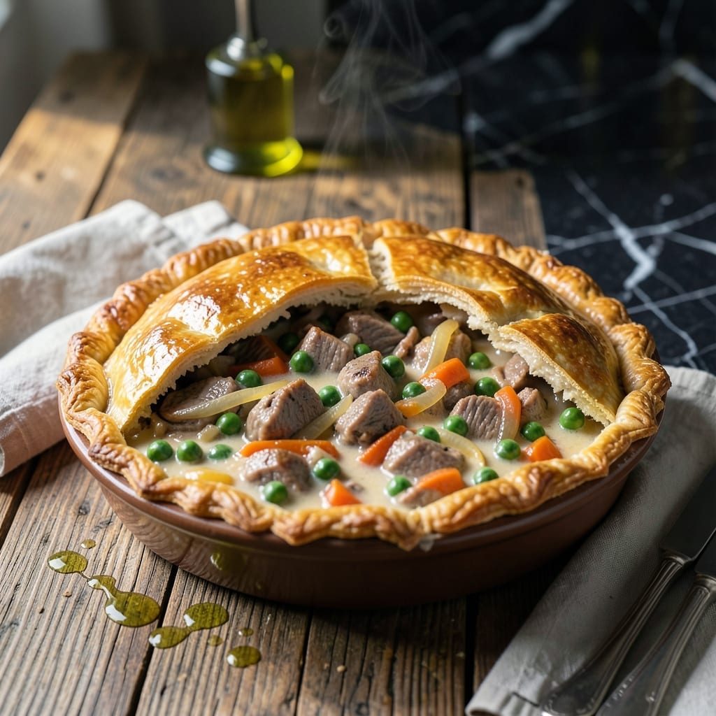 Rabbit Pot Pie Recipe: Flaky Crust Over Savory Game Meat