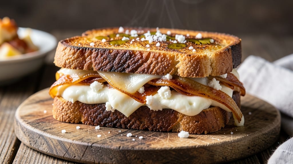 3 Cheese Grilled Cheese Sandwich Recipe: Triple-Melted Gooeyness Between Crispy Grids
