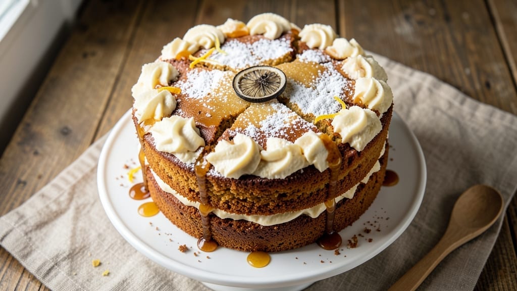 1 2 Pound Cake Recipe: **Three-Layered Vanilla Dream With Almond Crunch Topping