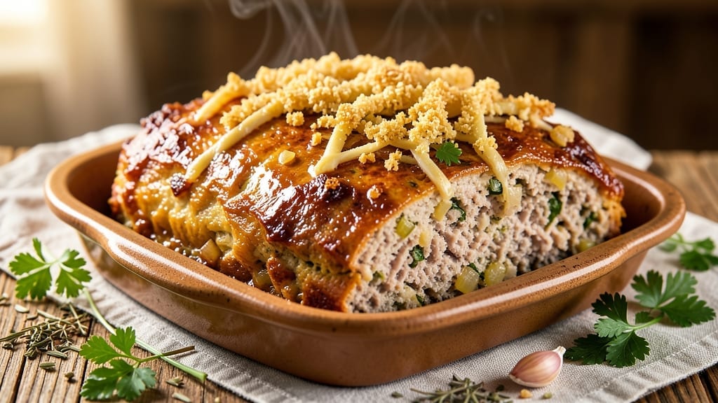 3-Pound Turkey Meatloaf Recipe: Juicy Center and Crispy Herbed Topping