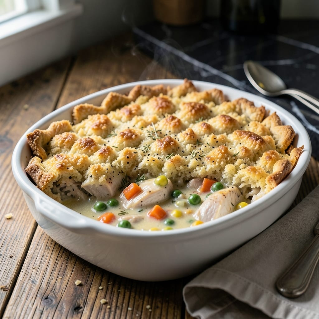 Chicken Pot Pie Recipe With Cornbread Topping: Buttery Crust Meets Savory Filling Chicken Pot Pie Recipe With Cornbread Topping: Buttery Crust Meets Savory Filling