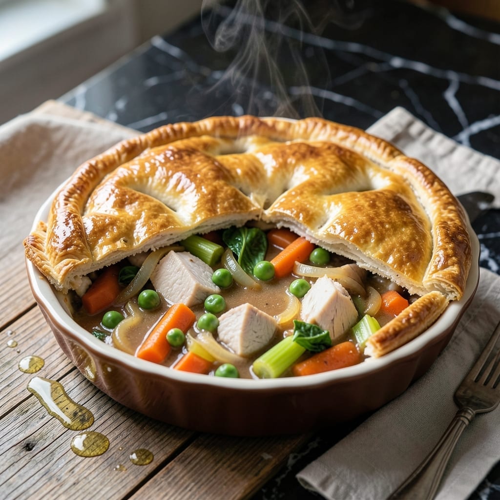 Turkey Pot Pie Slow Cooker Recipe: Effortless Savory Comfort With Flaky Crust