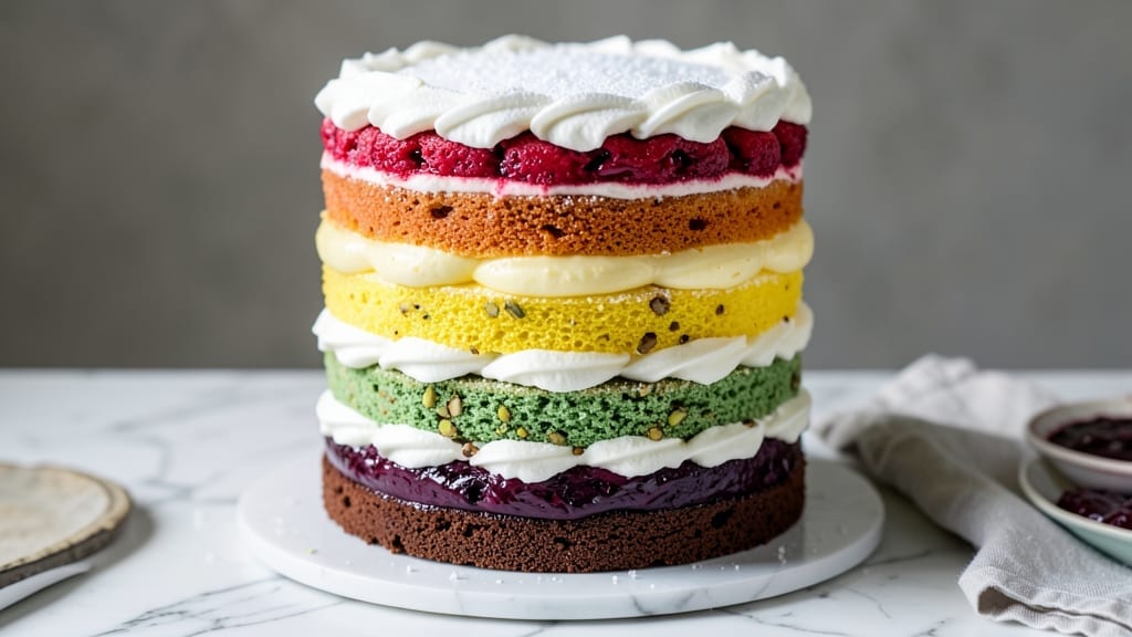 6 Layer Rainbow Cake Recipe: Vibrant Colors and Moist Layers