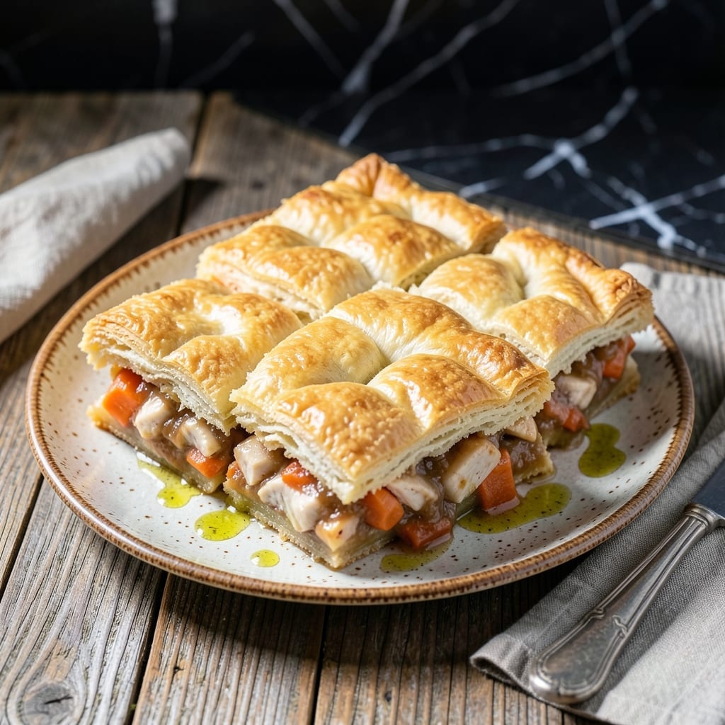 Pot Pie Squares Recipe: Individual Portions with Flaky Crust