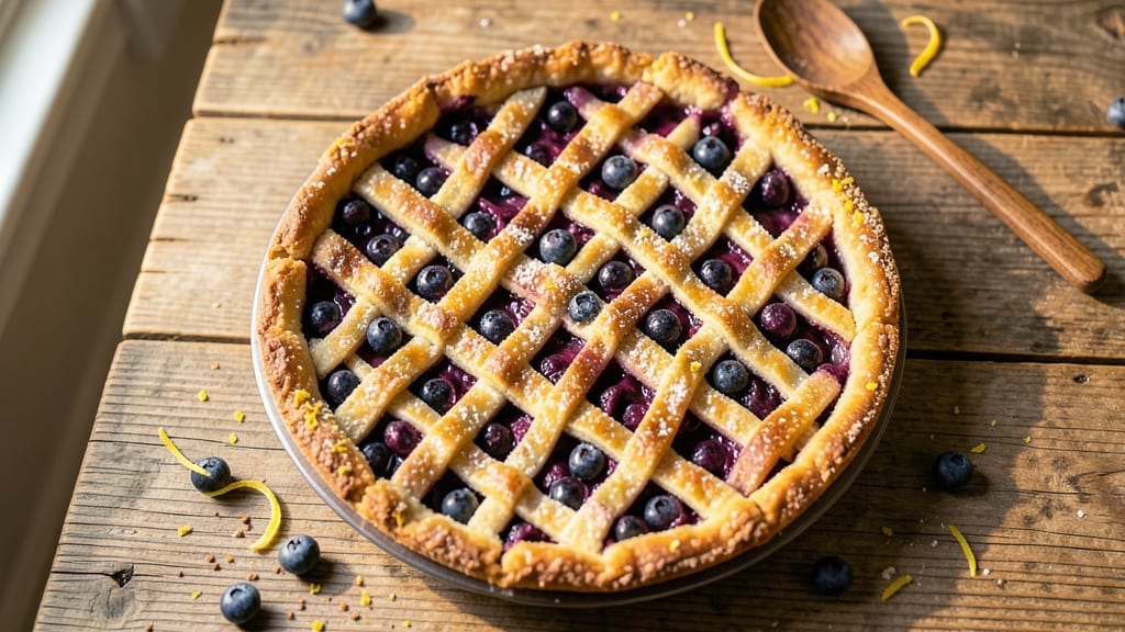 8-Inch Blueberry Pie Recipe: Flaky Crust and Bursting Berries