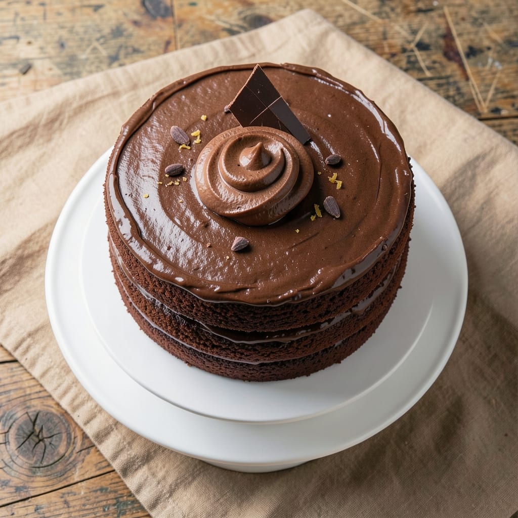 14-Inch Chocolate Cake Recipe: Triple-Layer Moistness With Vanilla Bean Swirls 14-Inch Chocolate Cake Recipe: Triple-Layer Moistness With Vanilla Bean Swirls