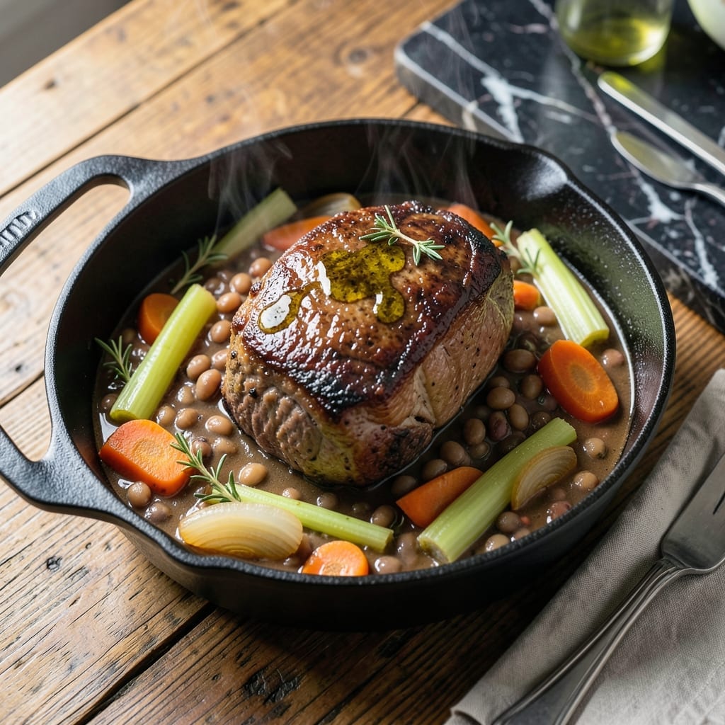 Bean Pot Roast Recipe: Slow-Cooked Beans and Beef Melting Together Bean Pot Roast Recipe: Slow-Cooked Beans and Beef Melting Together