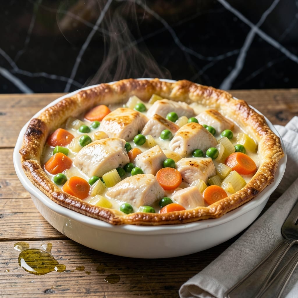Slow Cook Chicken Pot Pie Recipe: Golden Crust Over Savory Stew