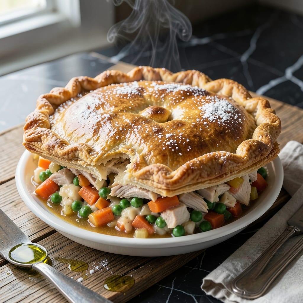 Double Crust Turkey Pot Pie Recipe: Golden Layers With Herb-Infused Filling