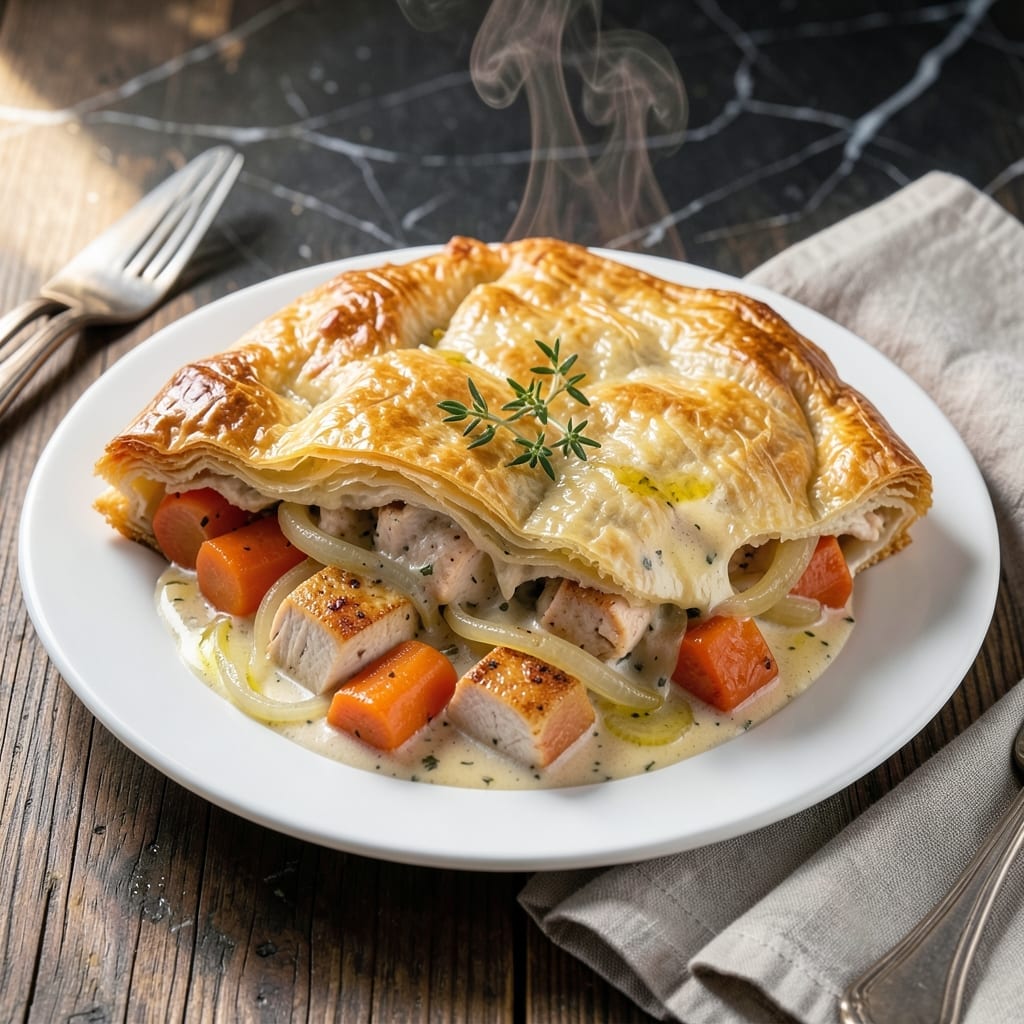 Chicken Pot Pie Recipe With Phyllo Pastry: Layers of Flaky Golden Crisp