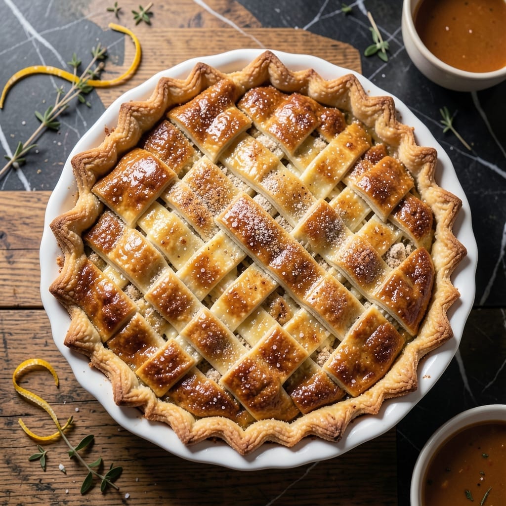 Pot Pie Topping Recipe: Buttery Lattice Crust for Savory Fillings
