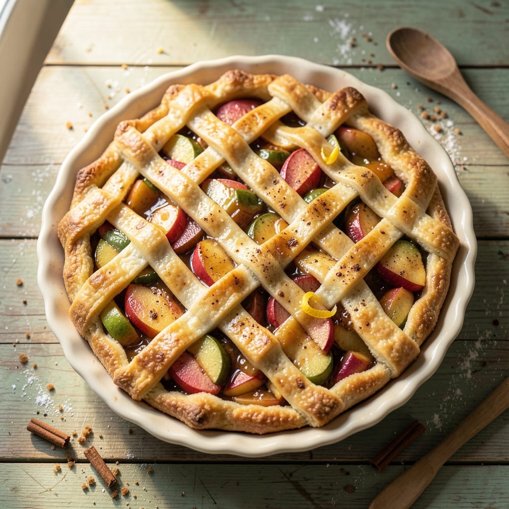 12-Inch Apple Pie Recipe: Flaky Lattice Crust With Spiced Filling