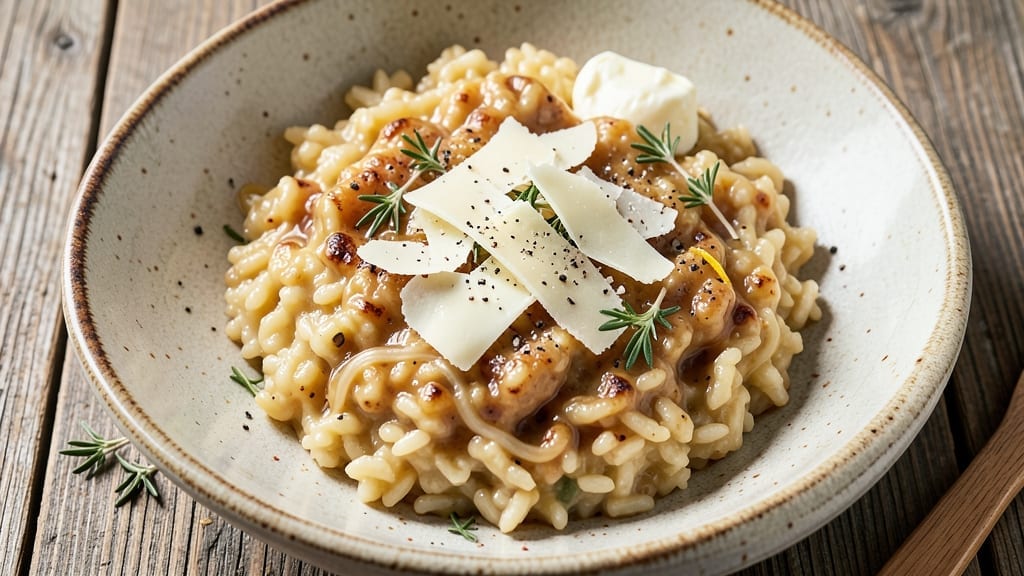 3 Cheese Risotto Recipe: Parmesan, Gruyère, and Fontina Fusion