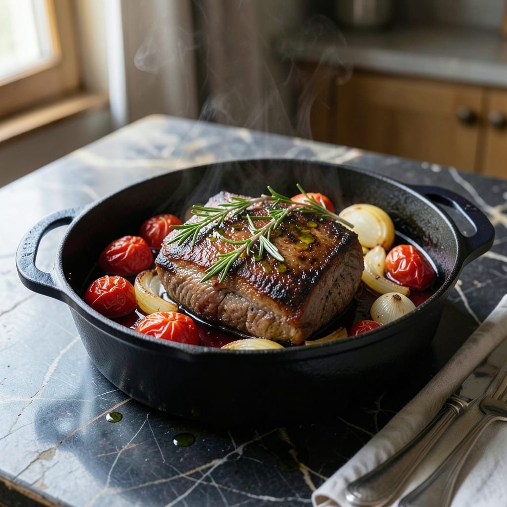 Traditional Italian Pot Roast Recipe: Red Wine Braised with Rosemary