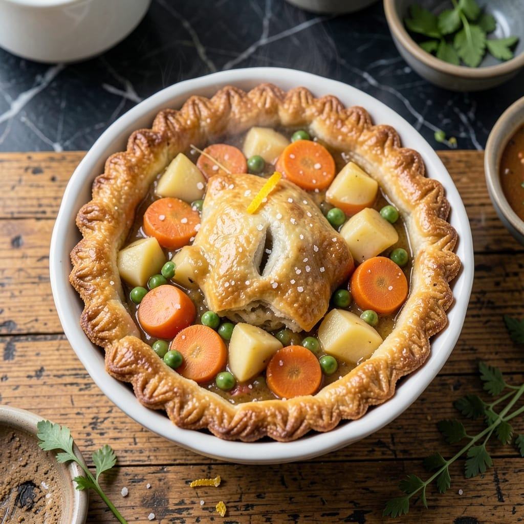 Individual Veggie Pot Pie Recipe: Flaky Crust Over Garden-Fresh Filling