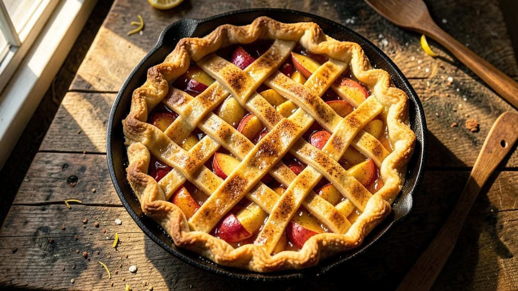 12-Inch Cast Iron Skillet Apple Pie Recipe: Golden Crust, Spiced Filling in One Pan