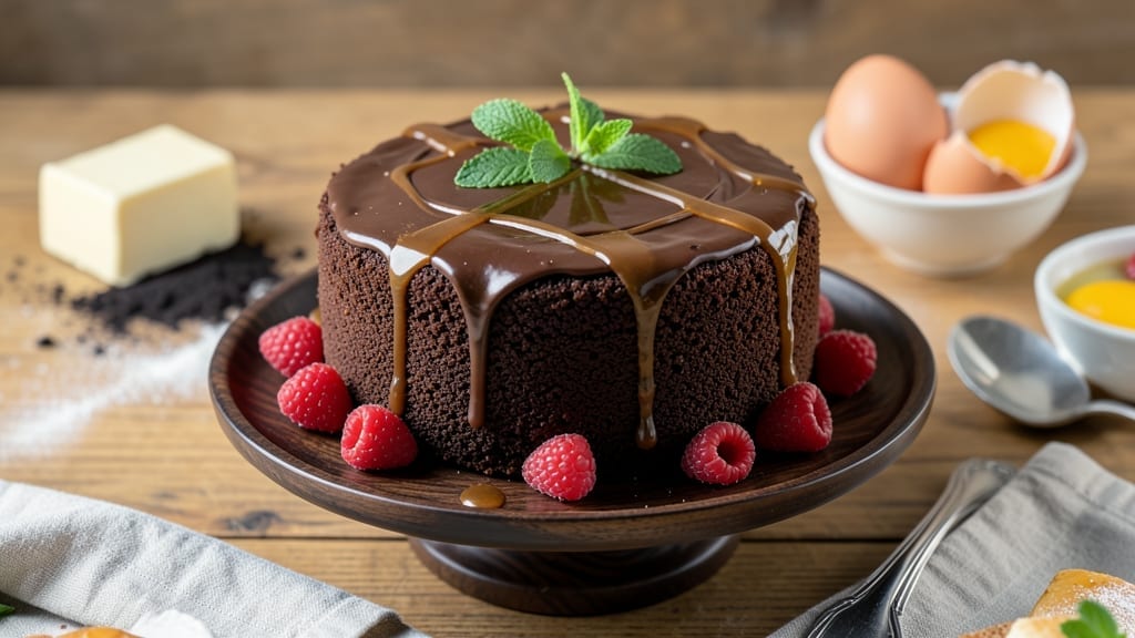 9-Inch Chocolate Sponge Cake Recipe: Moist Layers and Silky Fudge Frosting