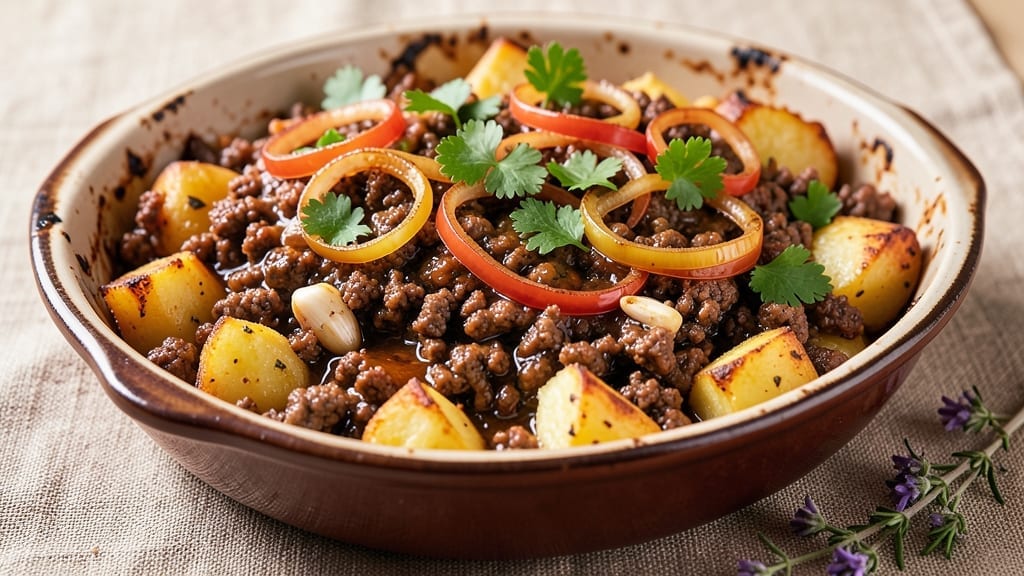 1 Pound Ground Beef Crock Pot Recipe: Savory Beef and Potato Hash With Herbs
