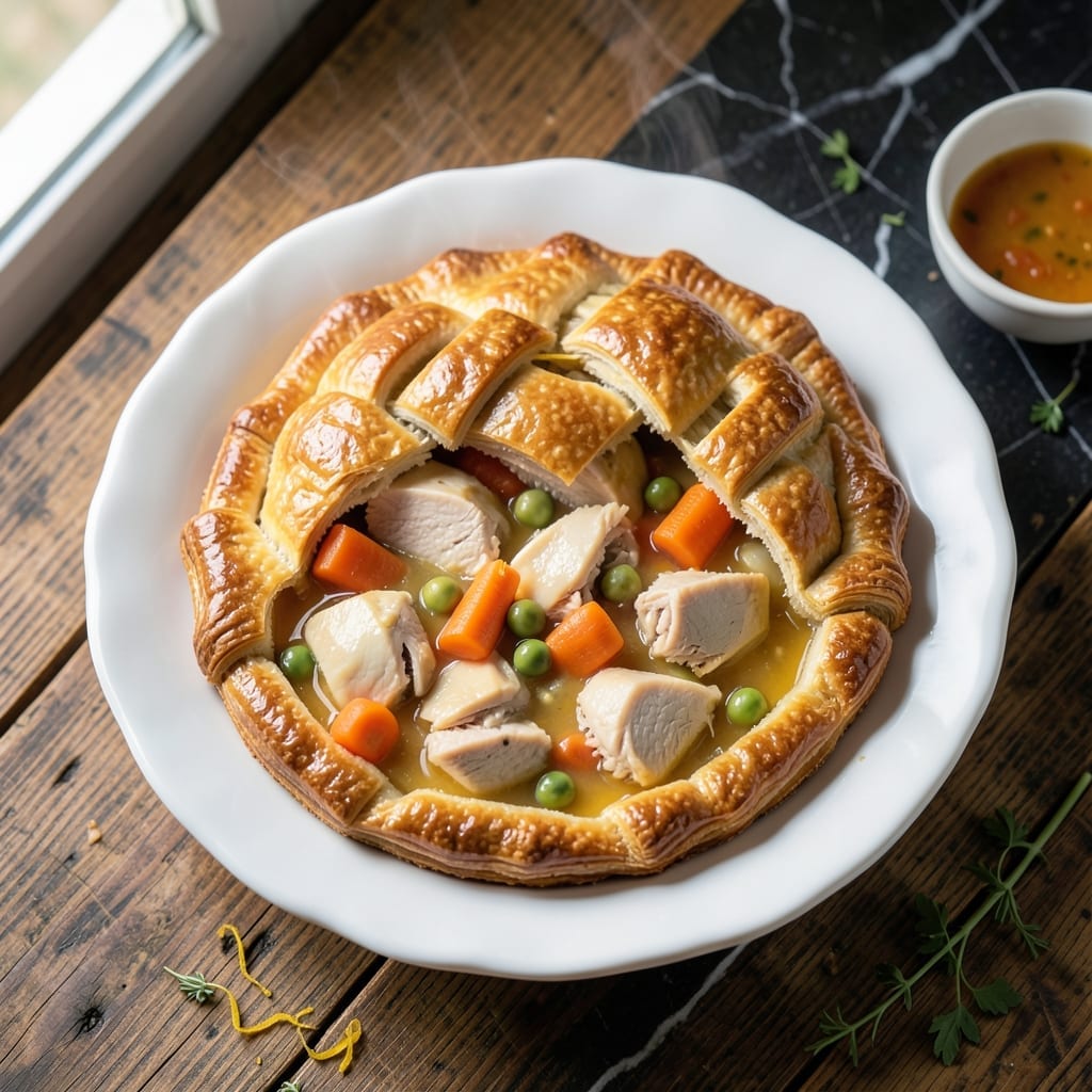 Classic Turkey Pot Pie Recipe: Flaky Crust Over Savory Filling
