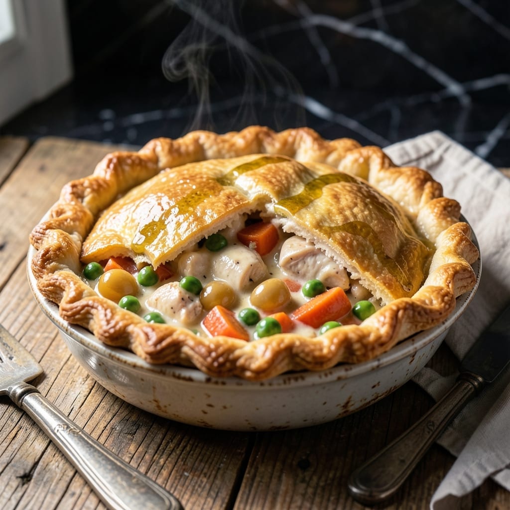 Gluten Free Chicken Pot Pie Recipe: Flaky Crust Over Savory Filling Gluten Free Chicken Pot Pie Recipe: Flaky Crust Over Savory Filling