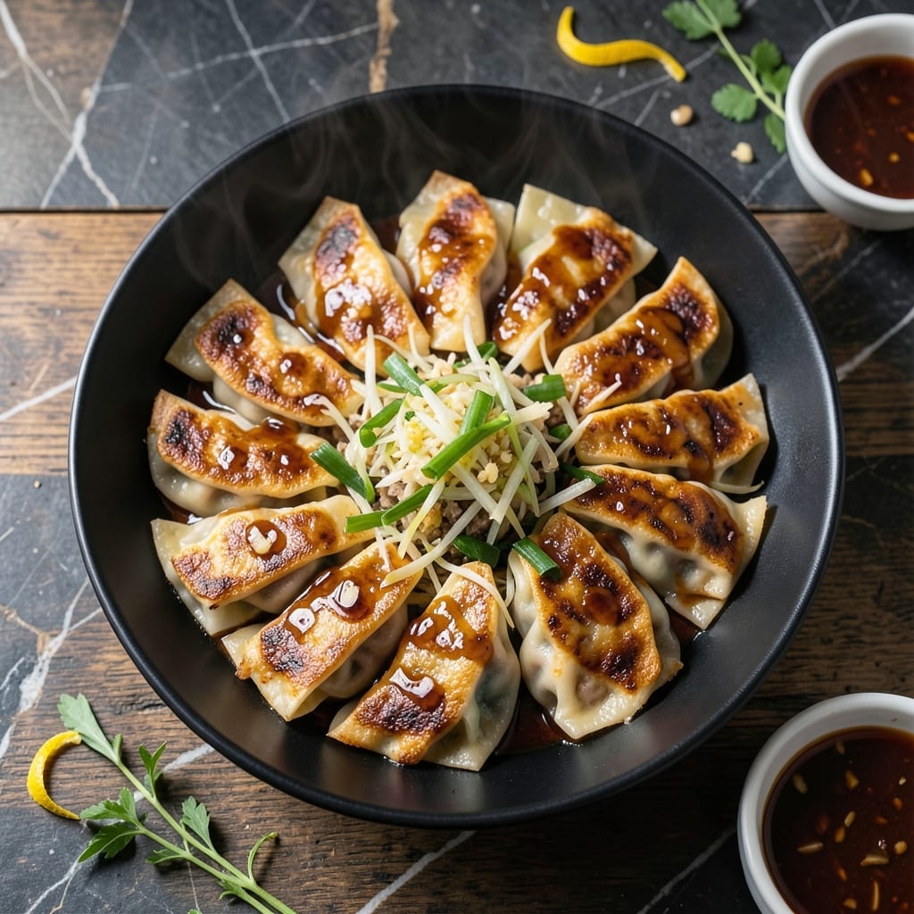 Chinese Pot Stickers Recipe: Ginger-Soy Pork in Golden Crisp Bites