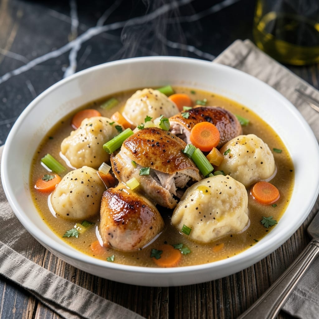 Chicken N Dumpling Crock Pot Recipe: Fluffy Dumplings Over Tender Chicken