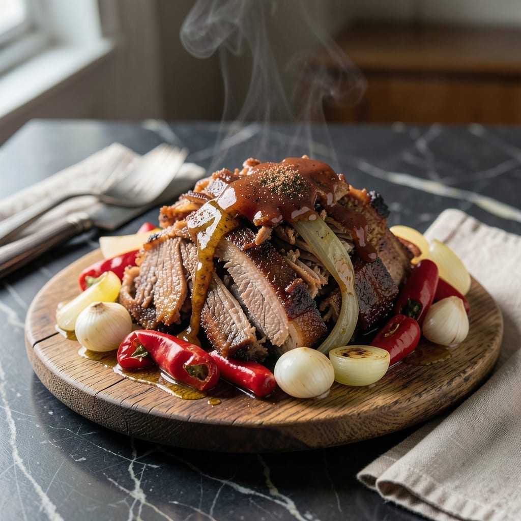 BBQ Pork Crock Pot Recipe: Mississippi-Style Pepperoncini Pull-Apart Tenderness